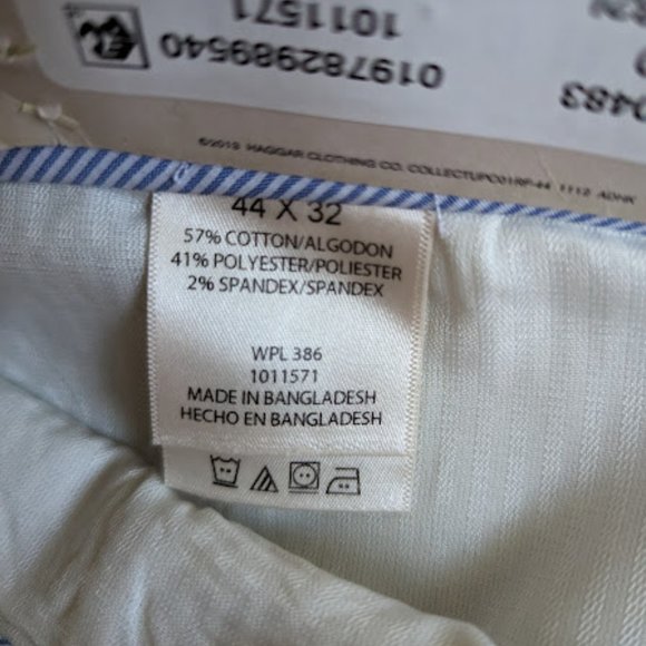 Haggar Men's Original Slacks Straight Fit Comfort Waist Pants Sz 44 x 32 NWT - Picture 9 of 11